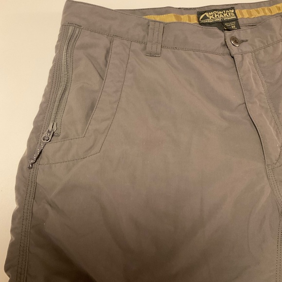 Mountain Khakis Cargo Shorts Slate Grey Side Pockets, Zip & Button, Loops, Sz 36 - Picture 3 of 13